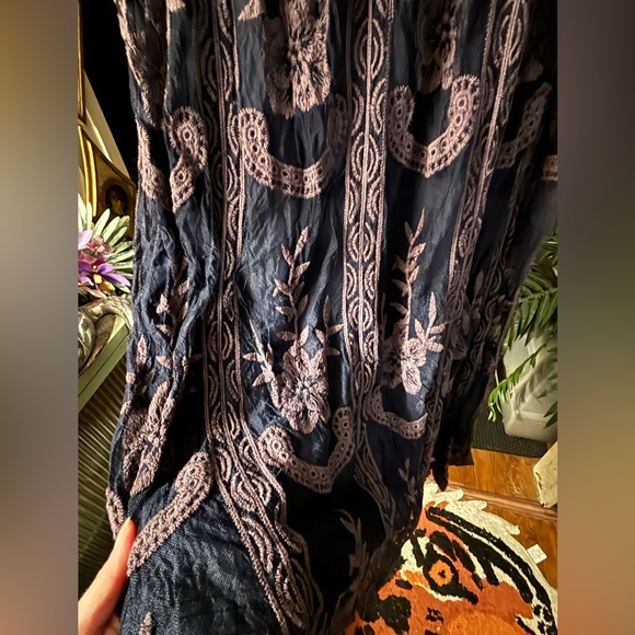 Calstyle Lace Maxi Dress with Navy Slip Womens XL Gorgeous - Picture 6 of 10